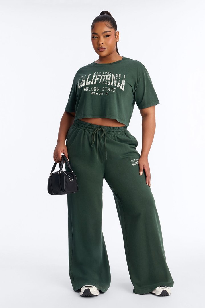 Golden Gate Wide Leg Pant Set - Hunter