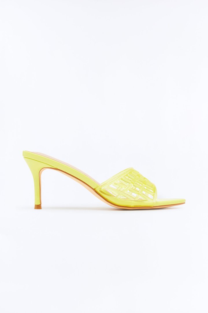 Sugar Jelly Strap Mules - Yellow