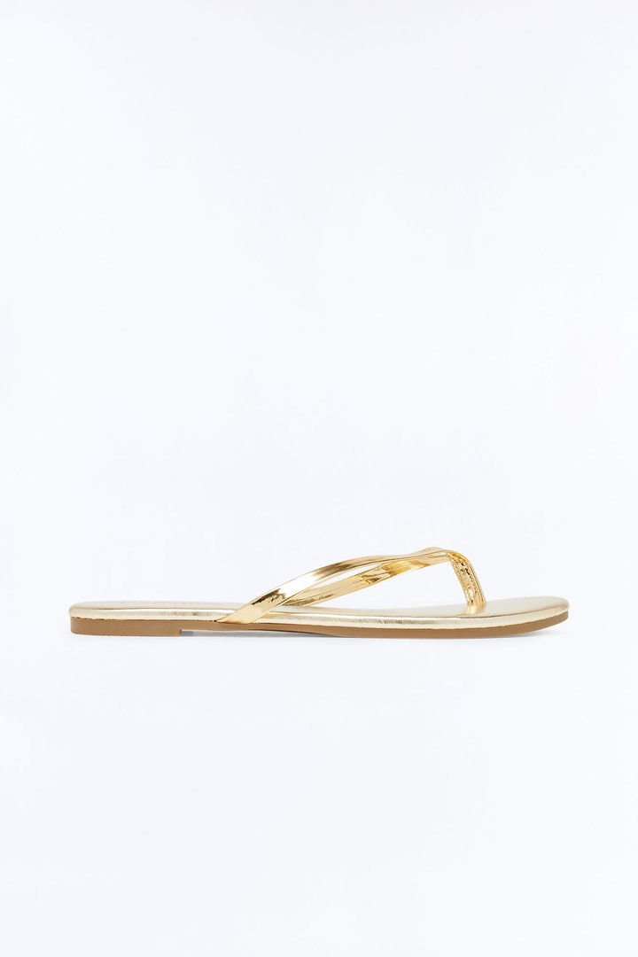 Summer Glow Flat Sandal - Gold