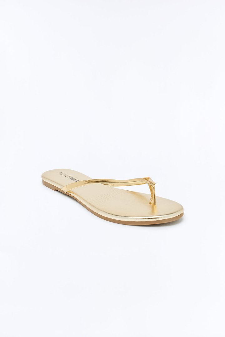 Summer Glow Flat Sandal - Gold