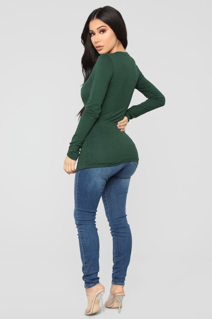 Julia Long Sleeve Top - Hunter
