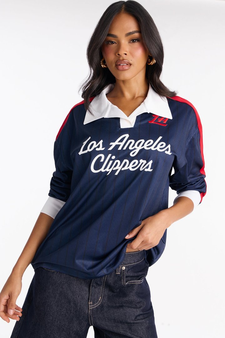 NBA LA Clippers Long Sleeve Top - Navy