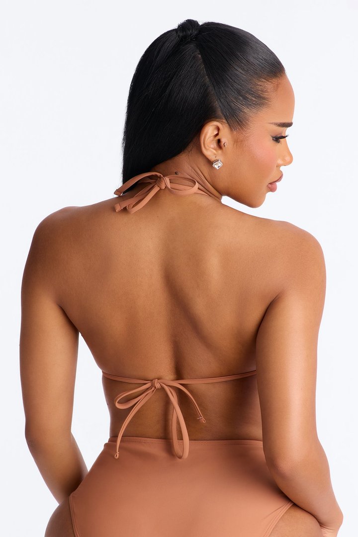Maui Mix And Match Triangle Bikini Top - Brown