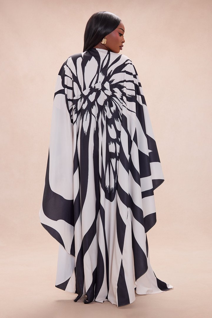 Resort And Repeat Kaftan Dress - Black/combo