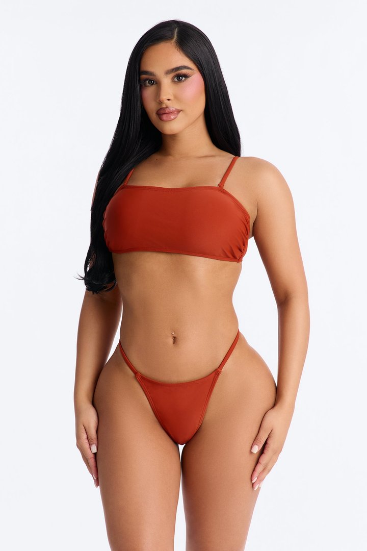 Maui Mix And Match G String Thong Bikini Bottom - Rust