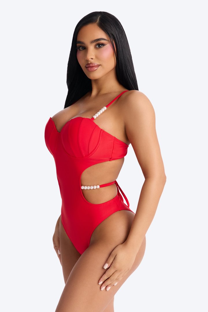 Summer Forever 1 Piece Swimsuit - Red
