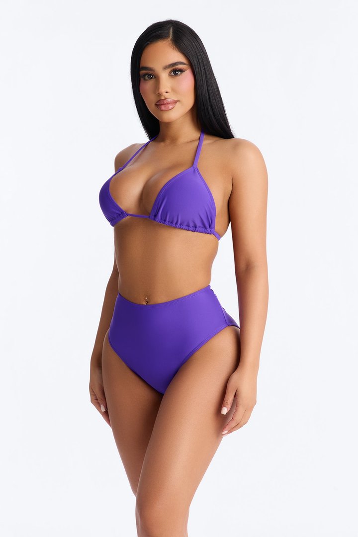 Maui Mix And Match High Rise Bikini Bottom - Violet