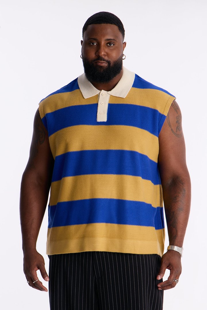 Ivy Sweater Polo - Blue