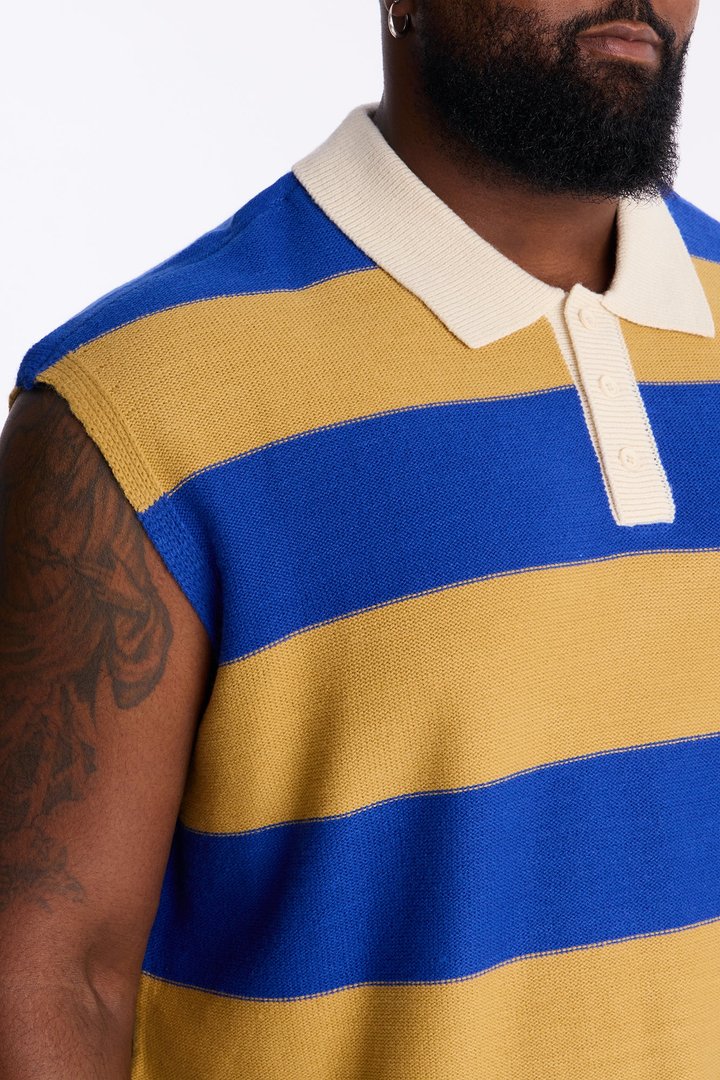 Ivy Sweater Polo - Blue