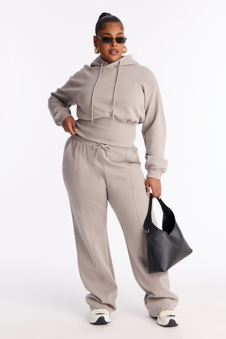 Stole My Ex Boyfriend's Cinched Waist Hoodie - Grey