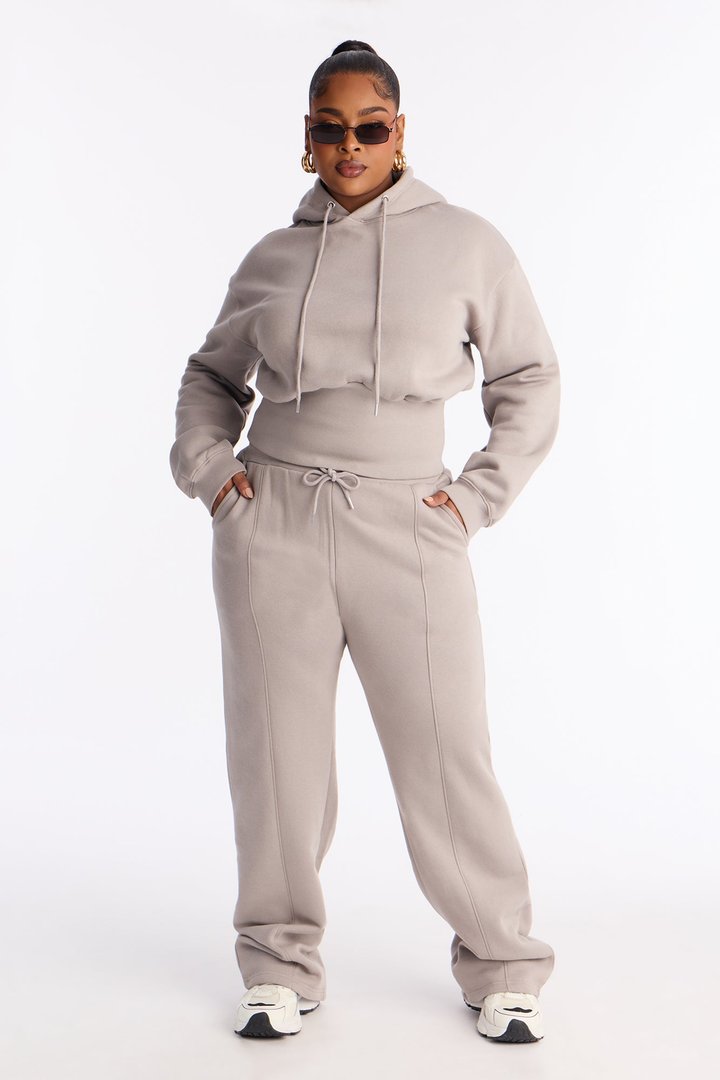 Stole My Ex Boyfriend's Straight Leg Sweatpants - Grey