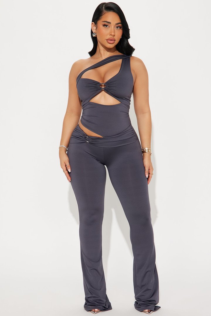Lara Cut Out Jumpsuit - Charcoal