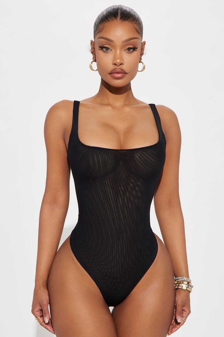 Miriam Mesh Bodysuit - Black