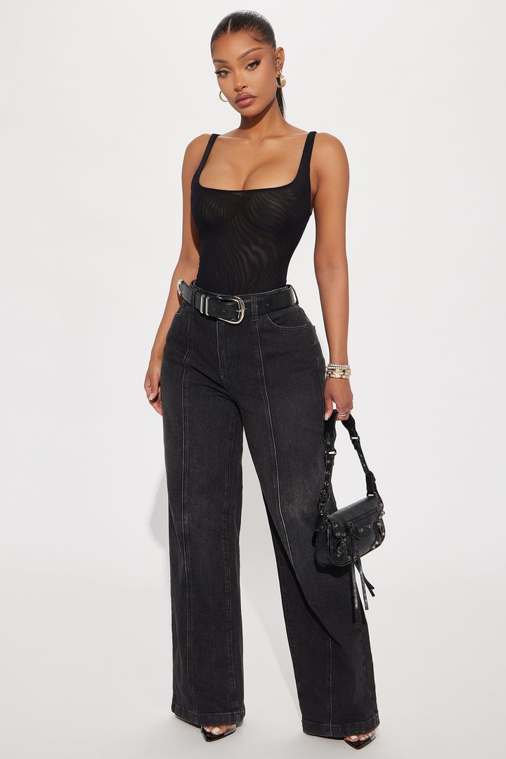 Miriam Mesh Bodysuit - Black