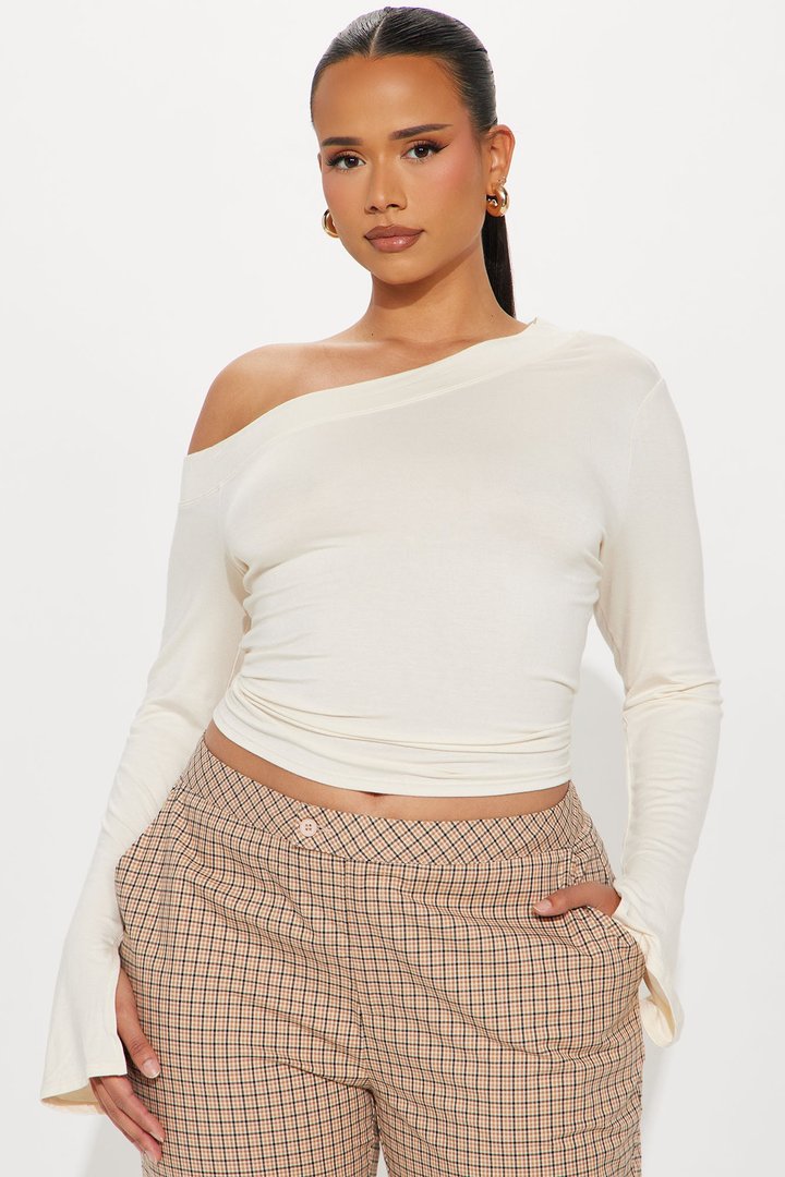Feelin' Good Off Shoulder Top - Cream
