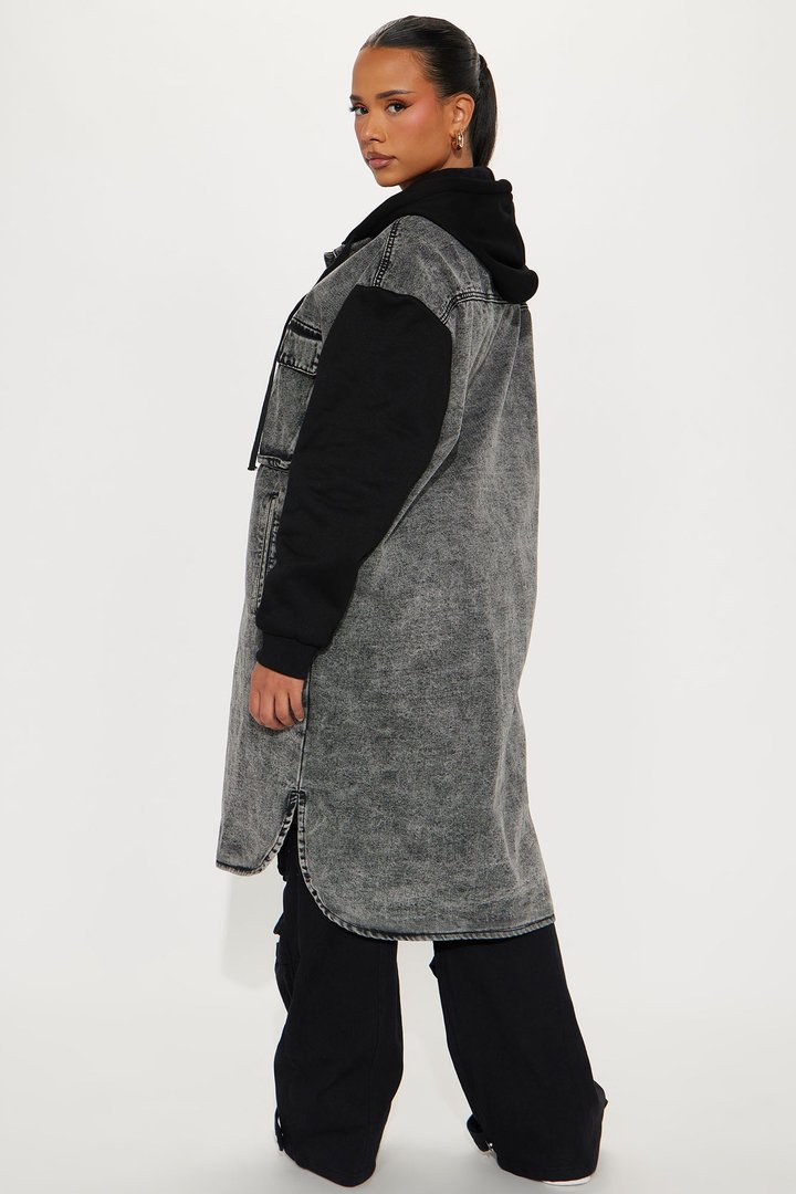 Millie Denim Coat - Black Wash