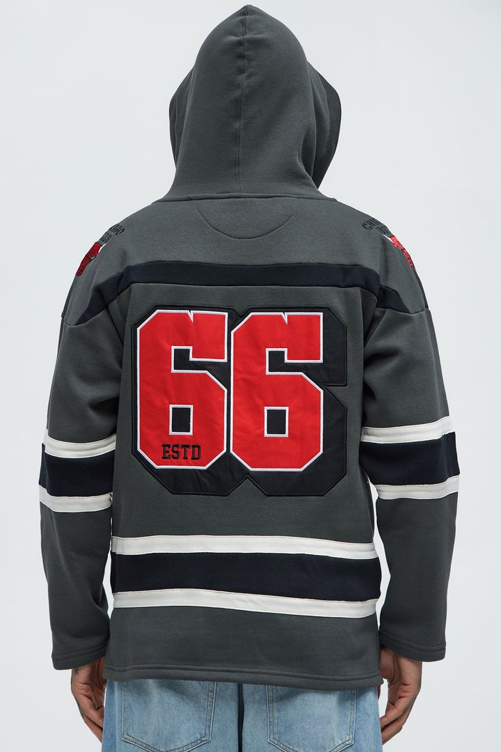 Bulls Body Check Hoodie - Grey