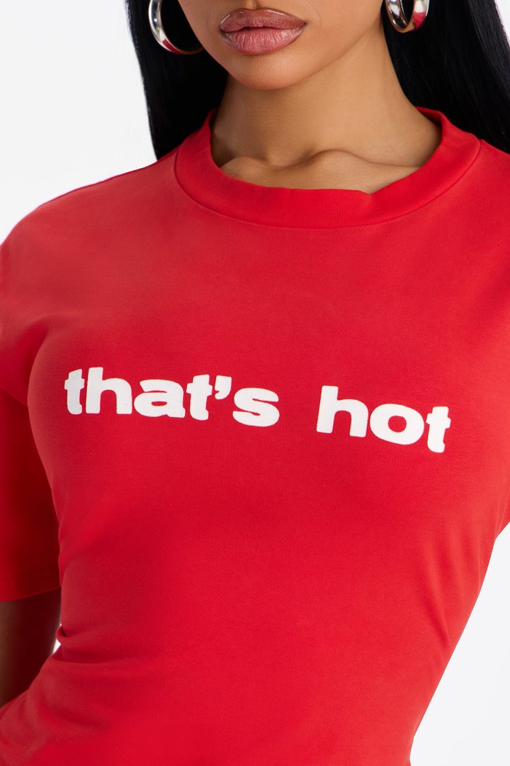 That's Hot Waist Fitted TShirt - Red