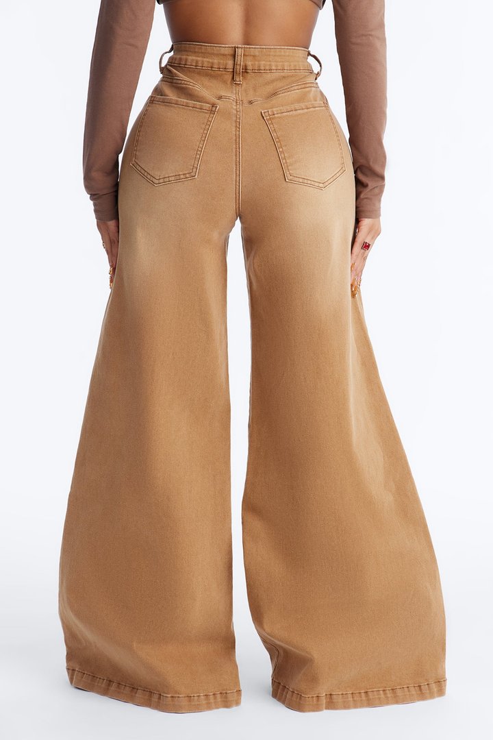 Next Move Wide Leg Jeans - Camel
