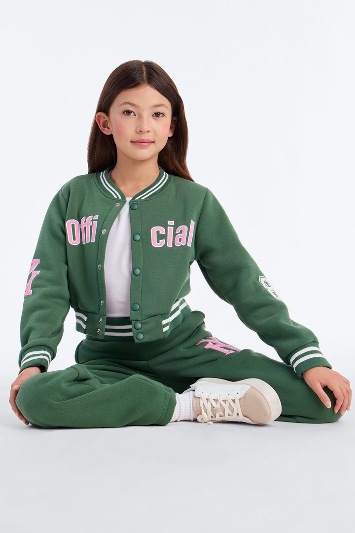 Mini She's Official Pant Set - Green