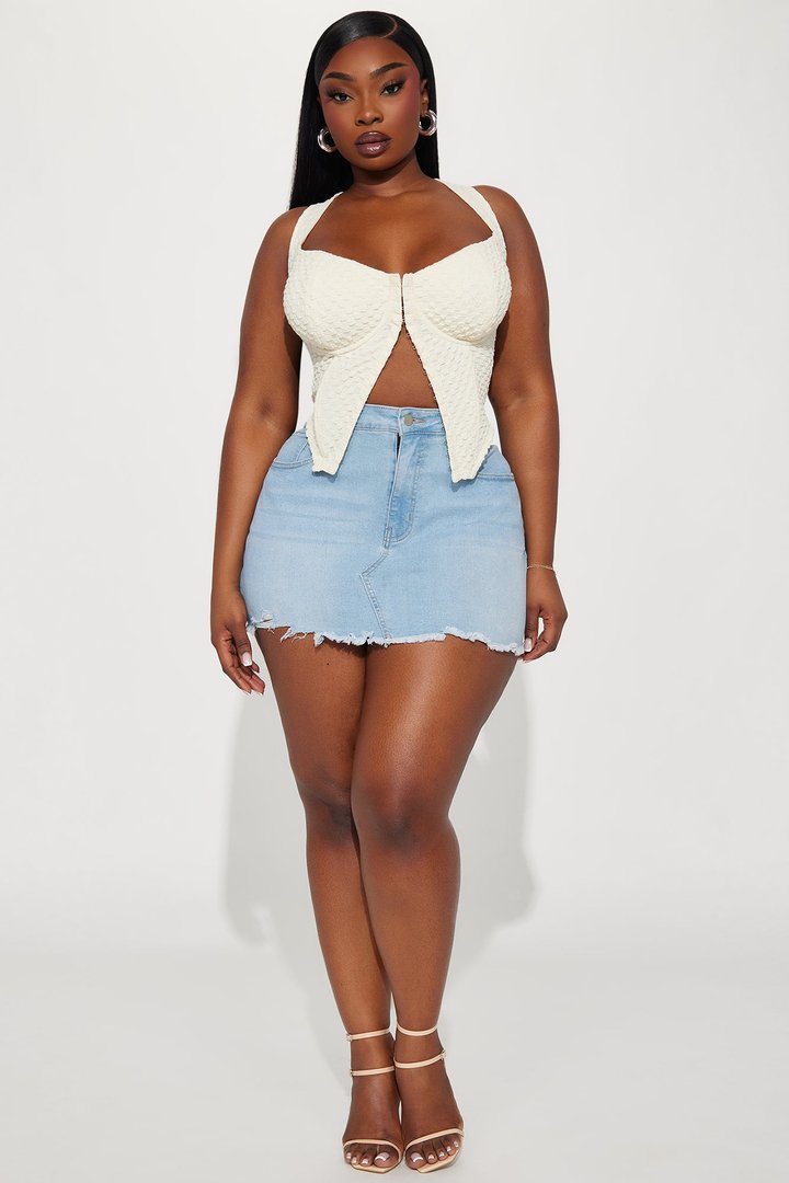 Raven Denim Mini Skirt - Light Wash