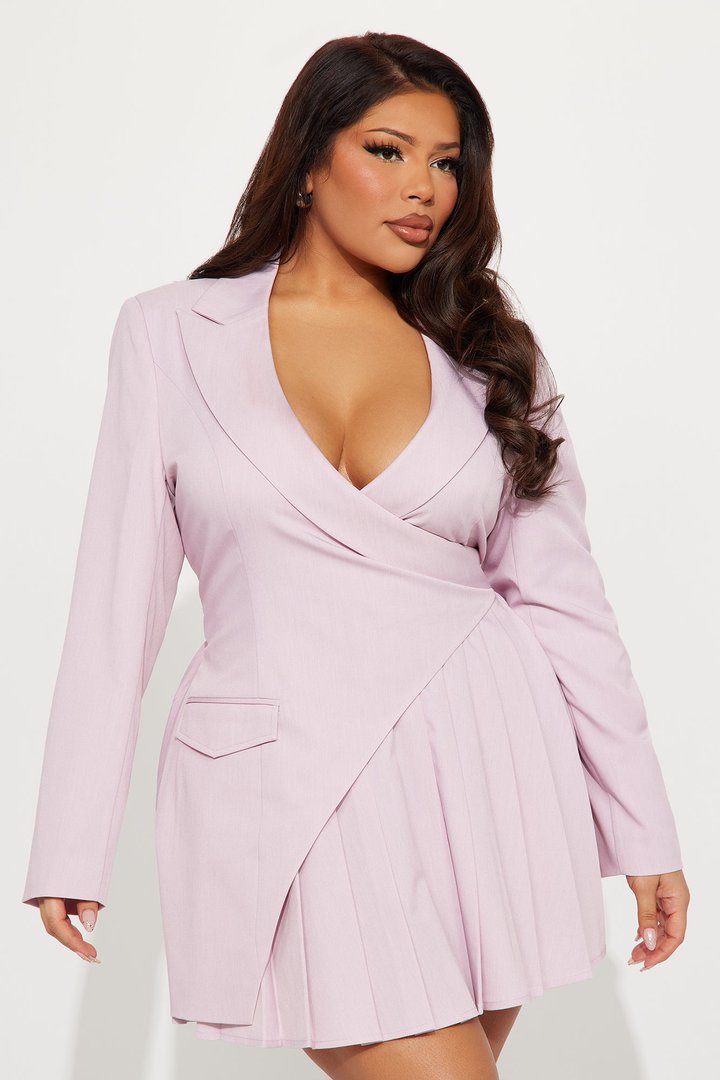 Delani Mini Blazer Dress - Pink