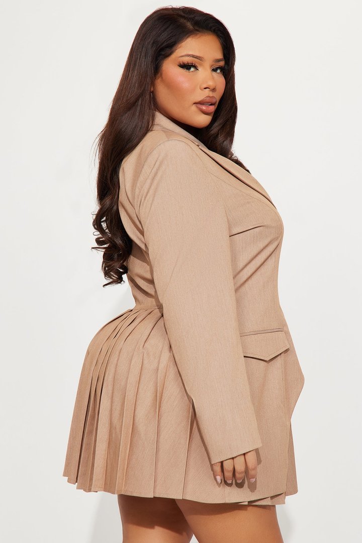 Delani Mini Blazer Dress - Khaki