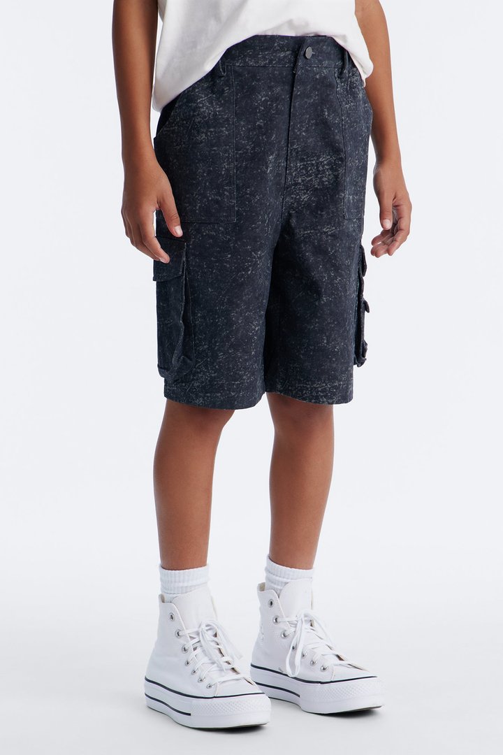 Mini Baggy Mental State Cargo Short - Charcoal