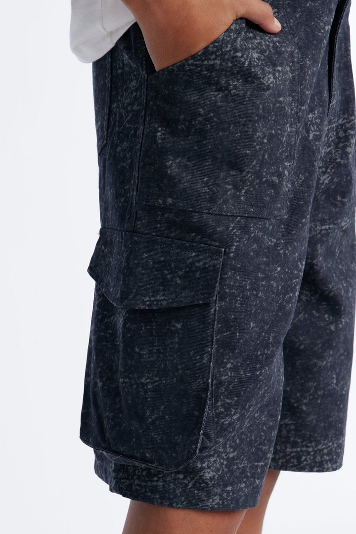 Mini Baggy Mental State Cargo Short - Charcoal