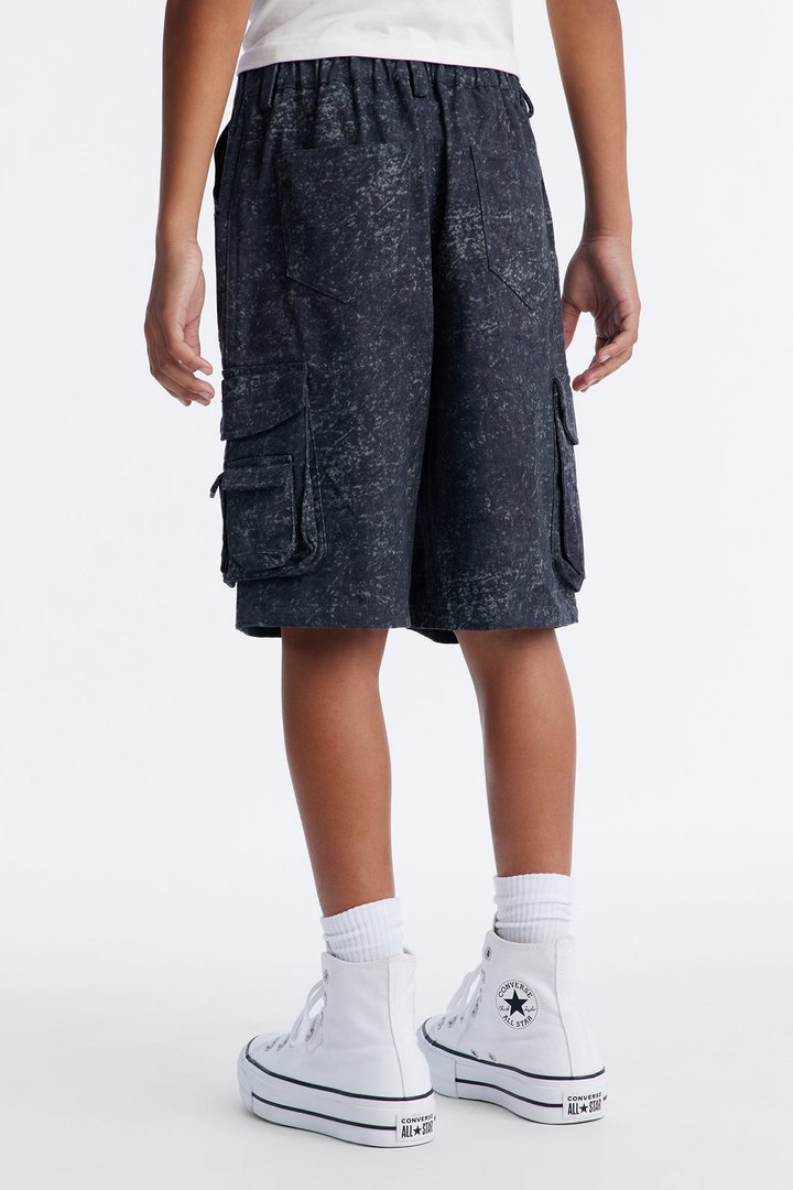 Mini Baggy Mental State Cargo Short - Charcoal