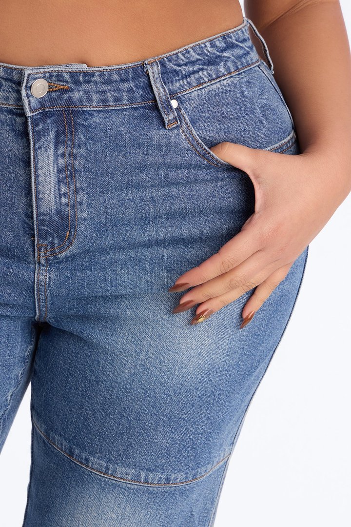 Home Is My Mom Stretch Jeans - Medium Wash