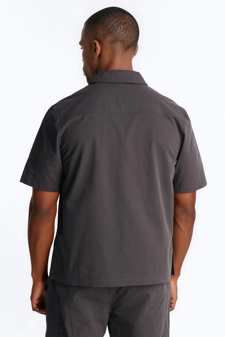 Social Project Button Up Shirt - Grey