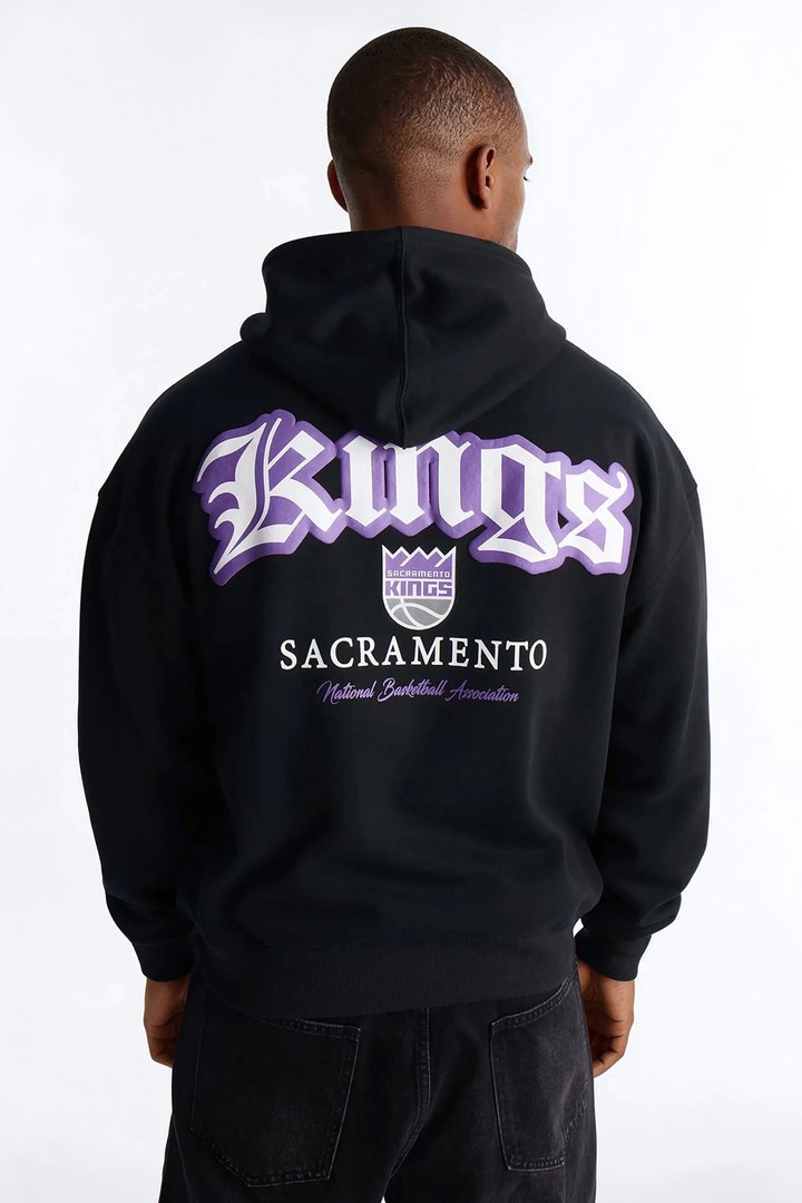 Kings Old English Embroidery Hoodie - Black