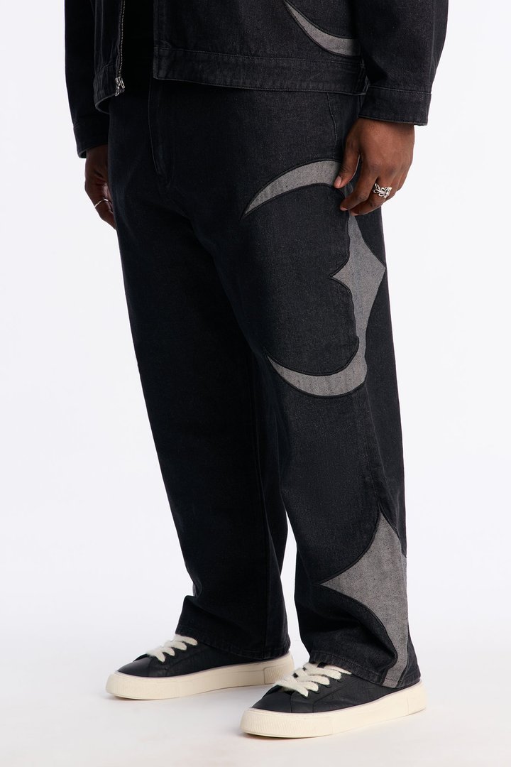 Baggy Crescent Jean - Black