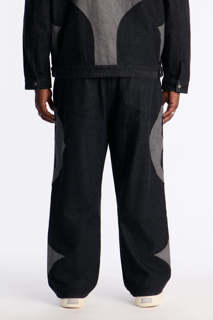 Baggy Crescent Jean - Black