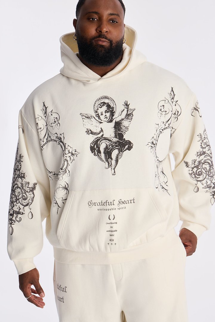 Grateful Heart Hoodie - Cream
