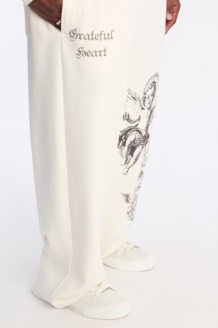 Grateful Heart Sweatpants - Cream