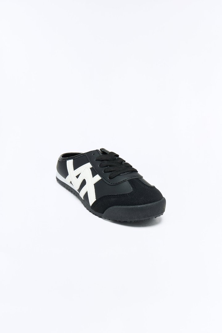 Mini Kobe Open Back Sneakers - Black/White