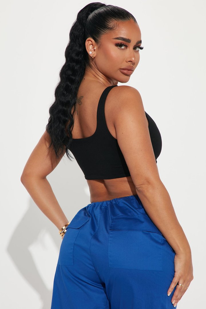 Gianna Ultra Crop Top - Black