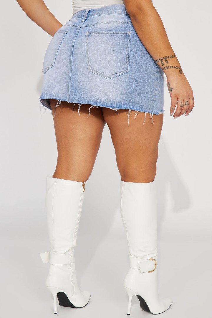 Kendall Denim Mini Skirt - Light Wash