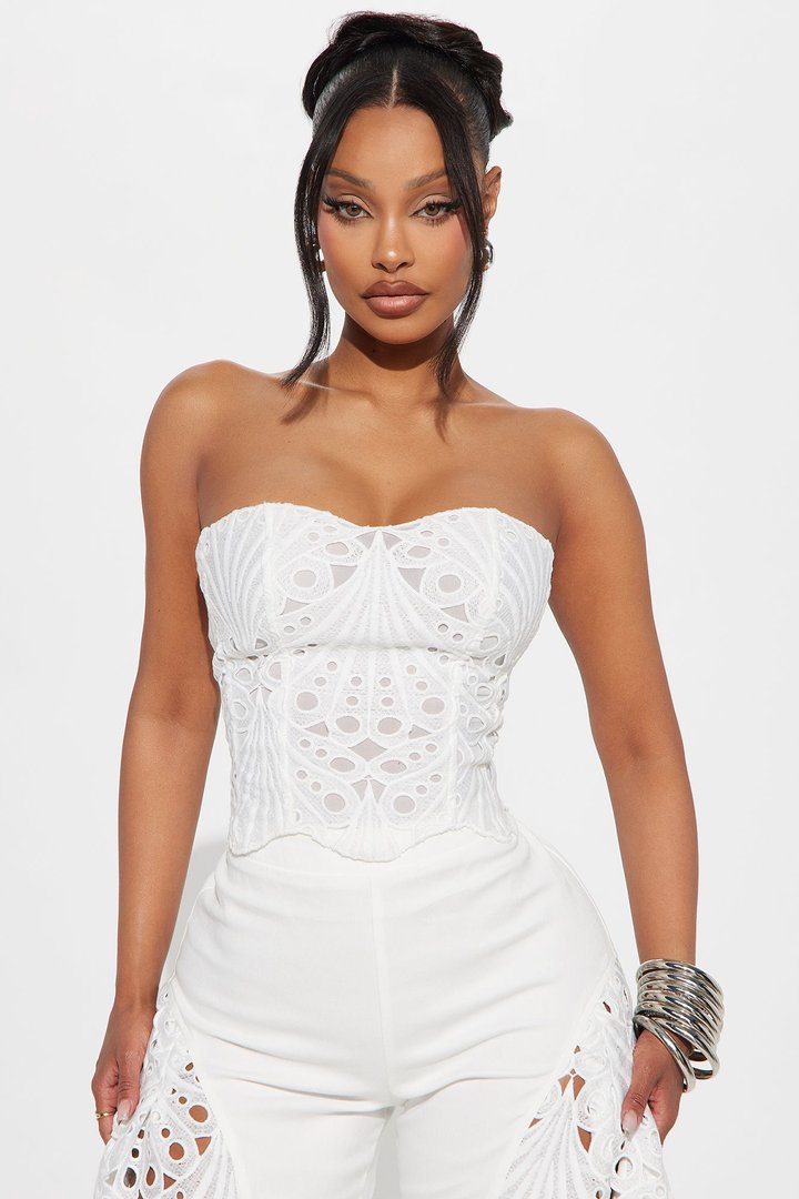 Carmen Corset Pant Set - White