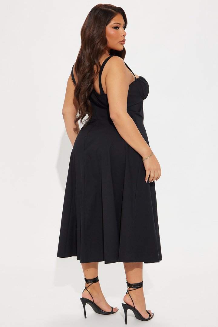 Juniper Midi Dress - Black