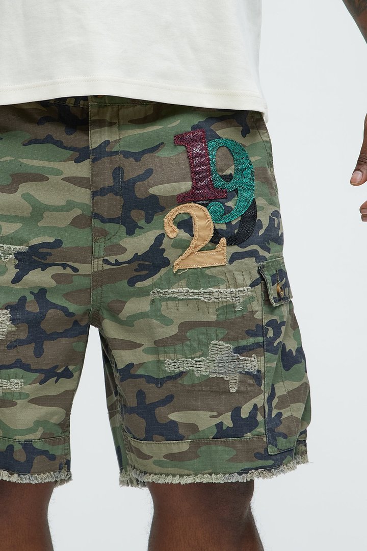 On Command Paint Splatter Camo Shorts - Camouflage