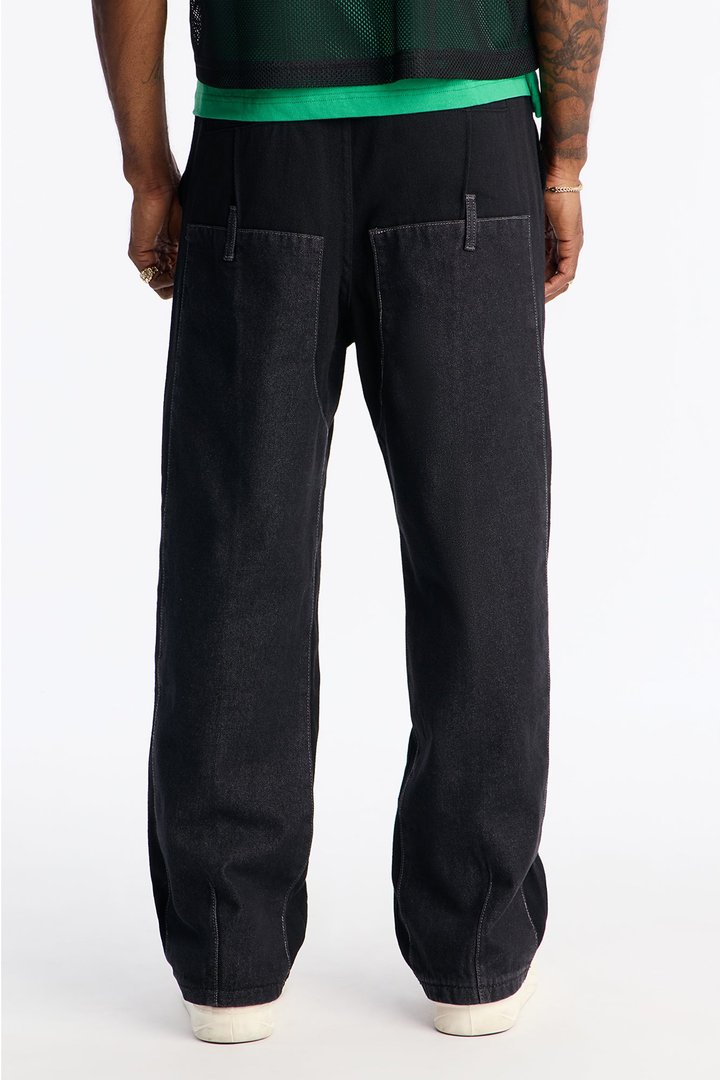 Straight Assemblage Hybrid Pant - Black/combo