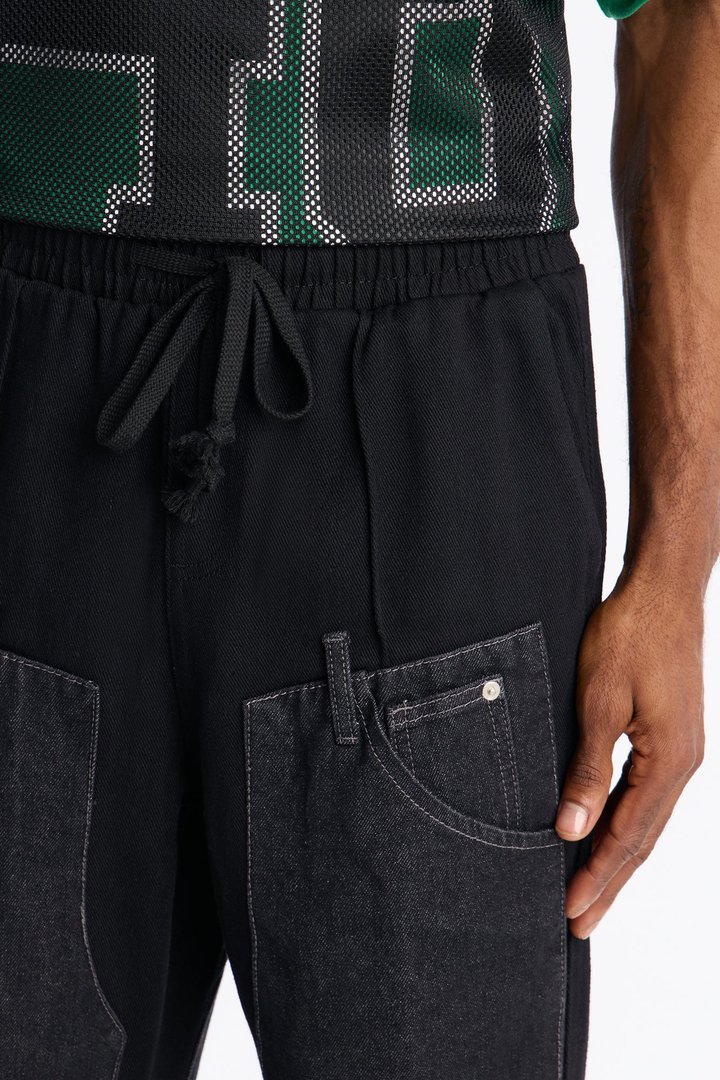 Straight Assemblage Hybrid Pant - Black/combo