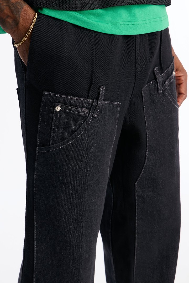 Straight Assemblage Hybrid Pant - Black/combo