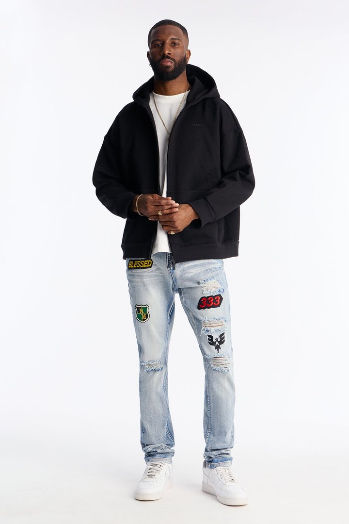Stacked Skinny Urban Mend Jeans - Light Wash