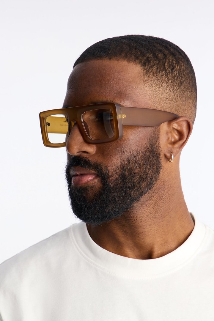 Prestige Matte Flat Top Sunglasses - Tan