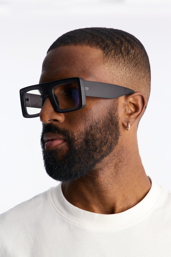 Prestige Matte Flat Top Sunglasses - Black