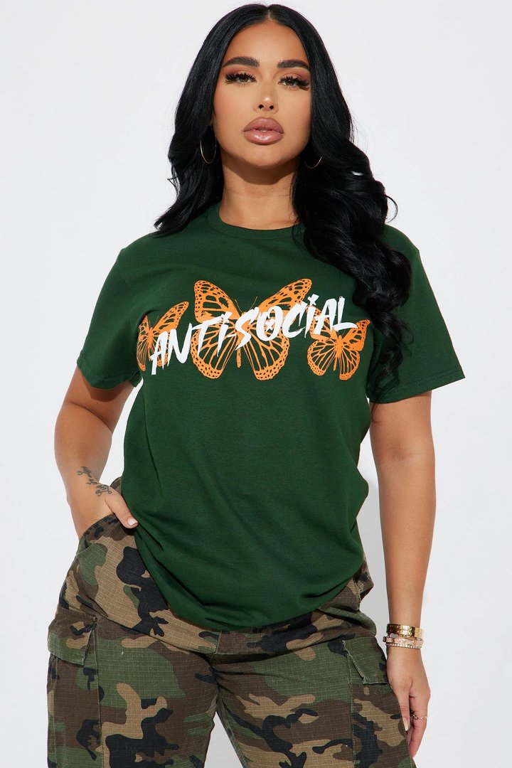 Anti Social Energy Graphic Tee - Hunter